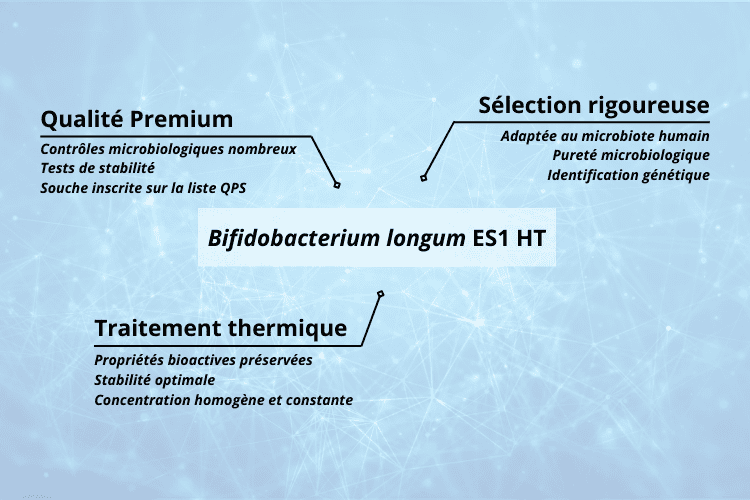 Les qualités de Bifidobacterium longum ES1 HT